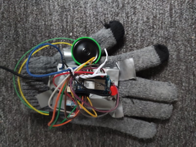 Gloves that send input to the computer